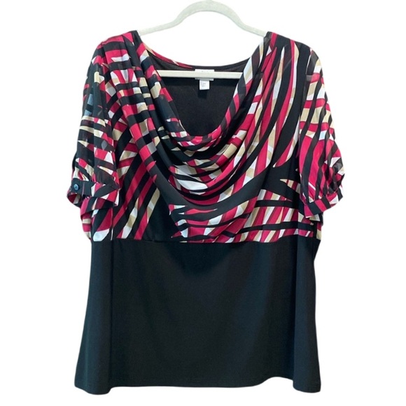 Worthington Tops - Worthington‎ Cowl Neck Cold Shoulder Blouse Size 2X Career Work Business